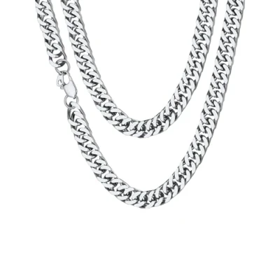 Immagine di ChainsHouse Collana da uomo in acciaio inossidabile Miami 10 mm, robuste catene a maglie cubane 22 pollici