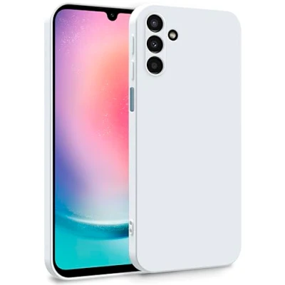 Immagine di MyGadget Cover per Samsung Galaxy A25 5G Custodia in Silicone Morbido a Doppio Strato Case con Protezione Fotocamera &amp; Fodera Interna Antigraffio Bianco