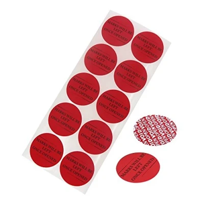 Immagine di Solitary Walker manomissioni nastro Legend &quot;lascia segni dopo l&#039; apertura di sicurezza 100pcs diameter 2&quot; Round stickers Red