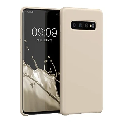 Immagine di kwmobile Cover per Samsung Galaxy S10 Plus / S10+ Custodia Back Case Smartphone in Silicone TPU Protezione Gommata crema matt