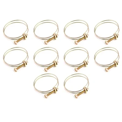 Immagine di Fascette Stringitubo Doppio Filo + 10 pezzi Regolabile Flessibile per Acqua Morsetto Tubi (32mm（28 32）)