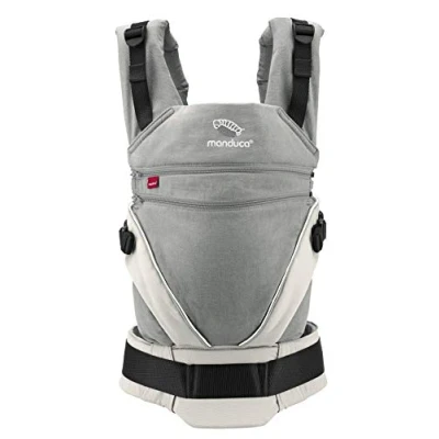 Immagine di manduca XT &gt; &lt; Marsupio e porta bebè ergonomico con sedile regolabile per neonati dalla nascita &amp; bambini fino a 20 kg, cotone biologico (grey white)