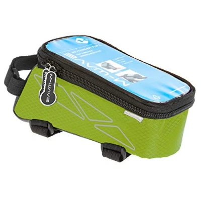 Immagine di M WAVE Top Tube Bag for Smartphone, Green, Fixing with 3 Velcros