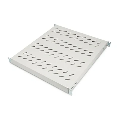 Immagine di Digitus DN 97646 19 pollici Ripiano porta apparecchi per armadio rack 1 U guide di montaggio variabili Adatto profondità armadio: 800 mm Grigio (RAL 7035)