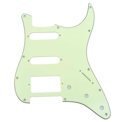 Immagine di Musiclily SSH 11 Fori Strat Battipenna Chitarra Pickguard per Fender USA/Messico Stratocaster Standard Stile Moderno,3 strati Mint