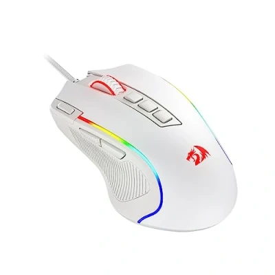 Immagine di mouse da gioco Redragon M612 RGB, ottico cablato 8000 DPI, 11 pulsanti programmabili e 5 modalità retroilluminate, software che supporta il pulsante di fuoco rapido