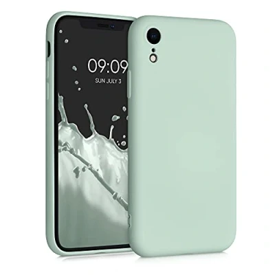 Immagine di kwmobile Custodia Compatibile con Apple iPhone XR Cover Back Case per Smartphone in Silicone TPU Protezione Gommata menta freddo