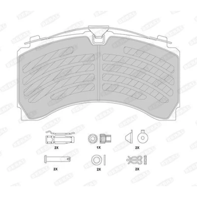 Immagine di BERAL BCV29244TK Kit pastiglie freno Predisposto per contatto segnalazione usura con accessori MERCEDES BENZ: AROCS, ACTROS MP4, MP2 / MP3