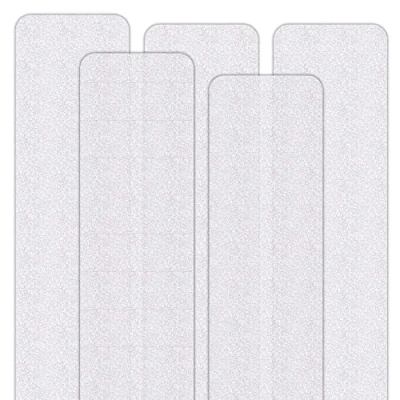 Immagine di SeKi Strisce antiscivolo 5 pezzi 75 x 10 cm trasparente per scale, doccia, vasca da bagno autoadesive, adatto piedi nudi, classe di R9 secondo DIN 51130; nastro