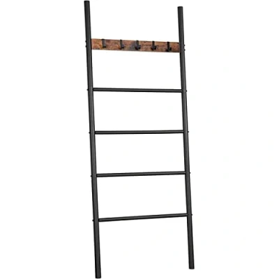Immagine di HOOBRO Portasciugamani, Portasalviette Bagno, Porta Asciugamani con 5 Staccabile Ganci, 60 x 177cm, per Asciugamani, Vestiti o giornali, Salvaspazio, Struttura in Metallo, Stabile EBF60CJ01