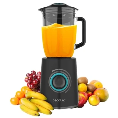 Immagine di Cecotec Frullatore a Immersione Power Black Titanium 2300MAX Mix Go. Potenza Massima di 2300W, Capacità 1,5L, 5 Velocità, 6 lame con Rivestimento in Titanio Nero e Caraffa Termoresistente
