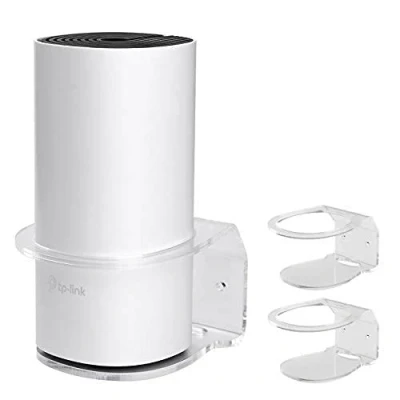Immagine di HOLACA supporto da parete per sistema WiFi TP Link Deco M4/E4/S4/S7/P9 tutta la casa, gestione dei cavi M4 senza fili disordinati, robusta staffa di montaggio a