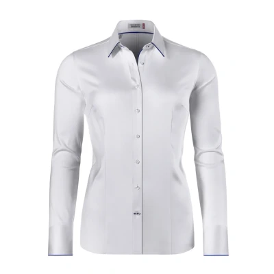 Immagine di Vincenzo Boretti Tailliert Stretch Camicia, Donna, Taglia: 40, Weiß