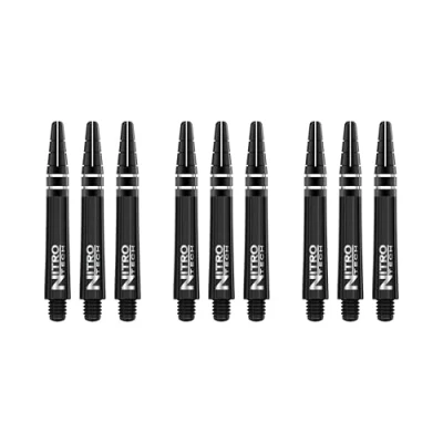 Immagine di RED DRAGON Nitrotech Short Stems Solid Black 3 Sets per Pack (9 in Total)