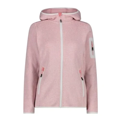 Immagine di CMP Giacca in Knit Tech da Donna con Cappuccio Fisso, Rose Bianco, 42