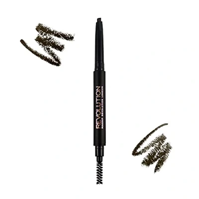 Immagine di Makeup Revolution Duo Brow Definer Penna per sopracciglia di precisione, colore: Marrone scuro