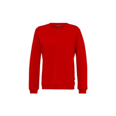 Immagine di Redbridge Felpa basic con scollo rotondo, stile casual, Colore: rosso, M