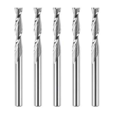 Immagine di SpeTool Upcut fresa a spirale CNC VHM 2 flauto per legno con fusto di 4 mm x lunghezza taglio 22 mm, punta router tagliare il