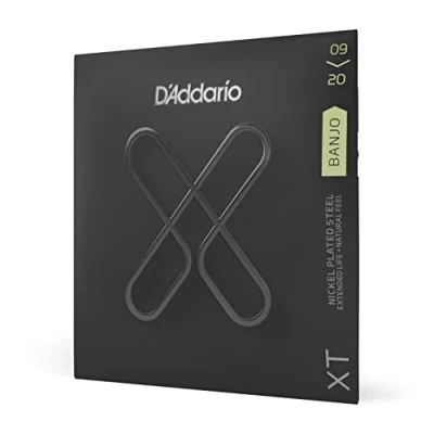 Immagine di D&#039;Addario XTJ0920, XT Corde in Acciaio Placcate al Nickel per Banjo, Scalatura Leggera, 09 20