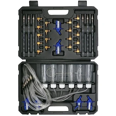 Immagine di CHANG QI kit di test per perdite diesel, Tester Common Rail a 6 cilindri, misuratore portata iniettori su guida iniezione del motore, con 24