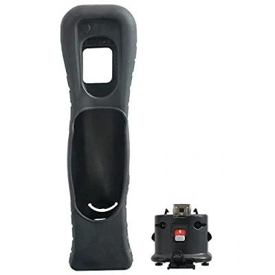 Immagine di OSTENT Custodia in silicone Motionplus Motion Plus + compatibile per Nintendo Wii Remote Controller Game Color Black