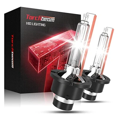 Immagine di Torchbeam D2S Xenon HID, 35W 6000K Bianco, 150% Distanza di Illuminazione, Lampadina Ricambio Xenon, IP67, 5 Anni Vita, Confezione da 2