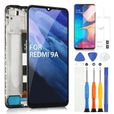 Immagine di LCD Schermo per Xiaomi Redmi 9A/Redmi 9C/Redmi 10A Display 9C M2006C3L Digitizer Touch Assembly con Strumenti(Nero Cornice)