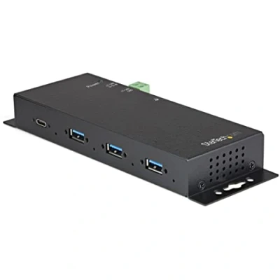 Immagine di StarTech.com Hub USB C A 4 porte 10Gbps, Adattatore industriale Type con 3xUSB e 1xUSB C, Host o (HB31C3A1CME)