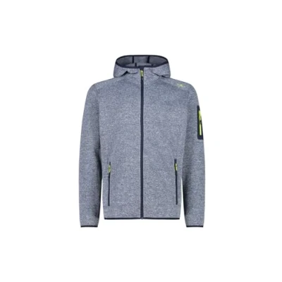 Immagine di CMP Giacca in Knit Tech da Uomo con Cappuccio Fisso, B.Blue Lime, 56