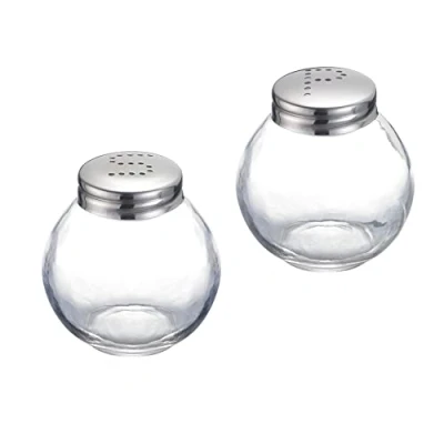 Immagine di Westmark Set per sale e pepe, 2 pz., Capacità: 50 ml l&#039;uno, Vetro/Acciaio inox, Roma, Argento/Trasparente, 65462270