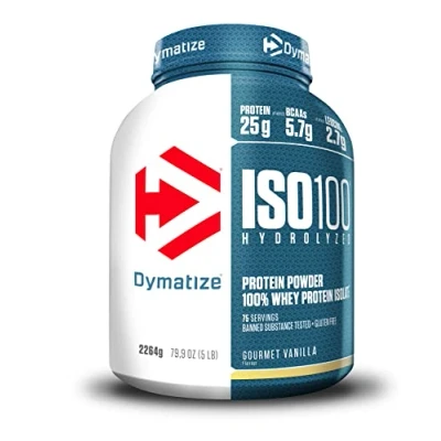 Immagine di Dymatize ISO 100 Hydrolyzed Gourmet Vanilla 2264g Proteine del siero di latte idrolizzate e isolate in polvere