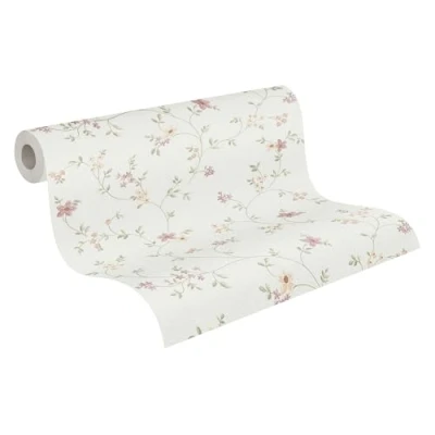 Immagine di A.S. Création Carta da parati in Tessuto Non floreale Multicolore, Verde e Crema per diverse stanze 10,05 m x 0,53