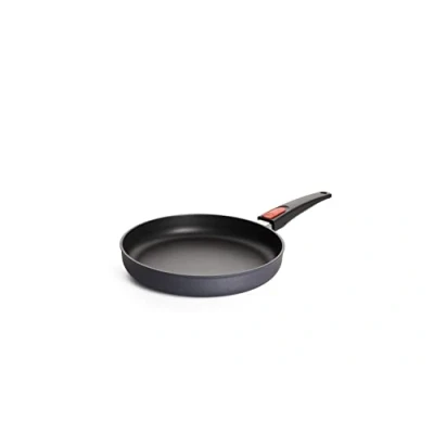 Immagine di Woll Diamond Lite Padella piatta induttiva, diametro 26 cm, altezza 5 con manico rimovibile, adatta per tutti i piani cottura, in alluminio pressofuso, rivestimento antiaderente, resistente al