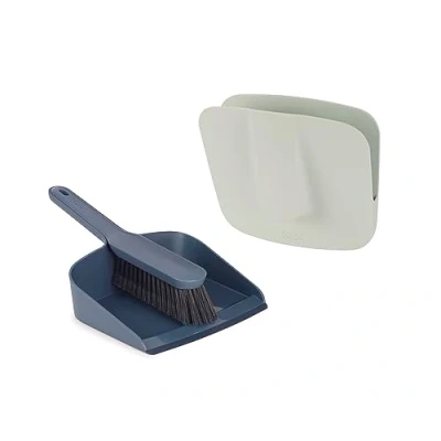 Immagine di Joseph CleanStore Set Scopino e Paletta per Uso Domestico, Palletta Richiudibile Bordo in Gomma, Setole Morbide