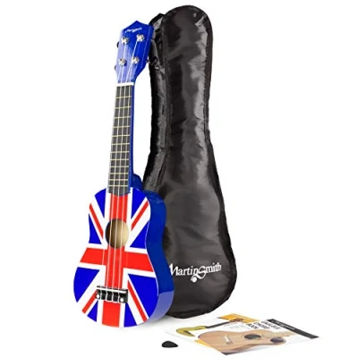 Immagine di Martin Smith Soprano Ukulele con Borsa e Union Jack Design