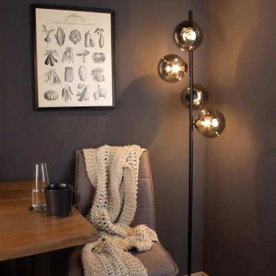Immagine di ECO Light NEPTUN, 4xG9 9120 PT4 Nero Lampada a stelo G9