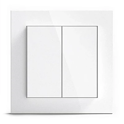 Immagine di GIRA + Senic Friends of Hue Smart Switch Compatibile con Philips (senza batteria, nessuna ricarica) Interruttore e dimmer wireless Homekit Made in Germany Bianco Lucido