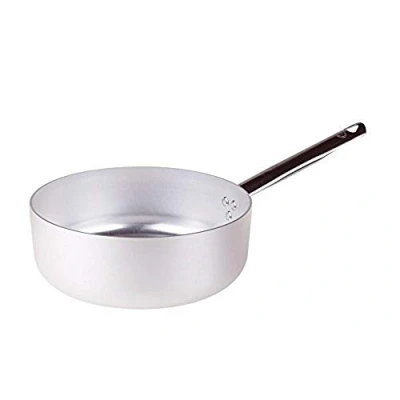 Immagine di Pentole Agnelli ALMA10718 Linea Alluminio 3mm Casseruola Bassa con 1 Manico, 18 cm, Acciaio, Argento