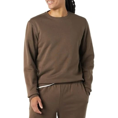 Immagine di Amazon Essentials Felpa Girocollo in Pile (Disponibile nelle Taglie Big &amp; Tall) Uomo, Marrone Medio, XL