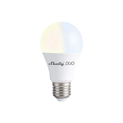 Immagine di Shelly DUO E27 Lampadina LED Smart Wi Fi a Controllo vocale, Compatibile con Alexa, Google Home, Android and iOS, Dimmerabile, 800lmn di intensità Luminosa, Attacco