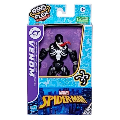 Immagine di Spider Man Hasbro Marvel Bend And Flex Missions, Action Figure di Venom Space Mission, Giocattolo Pieghevole in Scala da 15 cm per Bambini dai 4 Anni su, Multi