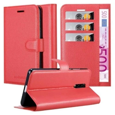 Immagine di Cadorabo Custodia Libro per OnePlus 6T in ROSSO CARMINIO con Vani di Carte, Funzione Stand e Chiusura Magnetica Portafoglio Cover Case Wallet Book Etui Protezione