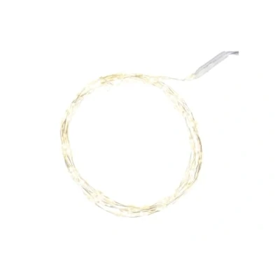 Immagine di Ideen mit Herz Catena di luci a LED, distanza dalla luce, 1,5 cm, extra piccola, luce bianca calda, funzionamento batteria, con funzione timer (80 lunghezza cavo 150 cm)
