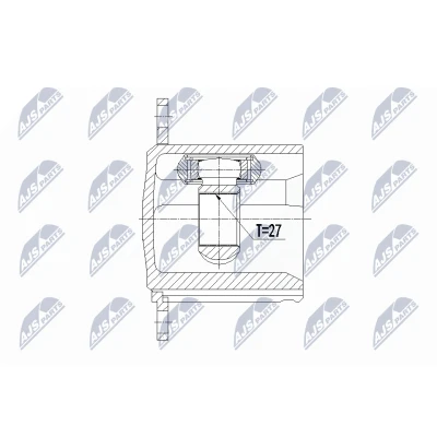 Immagine di NTY NPW AU 010 Kit Giunto Omocinetico Trasmissione automatica Assale anteriore, anteriore Sx, Dx AUDI: Q5