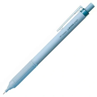 Immagine di Tombow Portamine MONO Graph Lite Smokey Blue, punta di precisione, impugnatura comoda, gomma integrata, ricaricabile [SH MGL45]