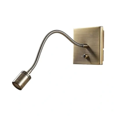 Immagine di applique a LED &#039;Mayar&#039; colore Marrone, in Metallo ad es. Cucina (1 luce, lampadina inclusa) di Lindby LED,