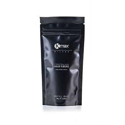 Immagine di Kmax Concealing Hair Fibers Refill 64 gr Fibre Cheratina per Capelli, Polvere Capelli un Effetto Infoltimento Coprire le Calvizie Formato Castano Scuro