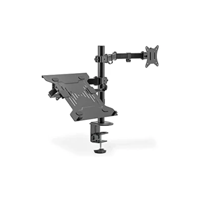 Immagine di Digitus DA 90436 1 parte Supporto per monitor 5,1 cm (2) 304,8 (120) Nero Estensibile, Ruotabile, Regolabile in altezza, Inclinabile, Inclinabile +