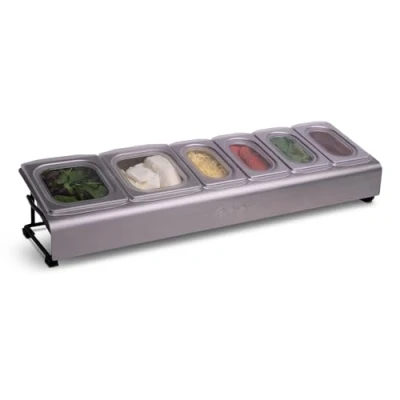 Immagine di Ooni Porta Ingredienti Pizza Portacondimenti Forno Organizer Cucina 2 x 1.6L e 4 0.8L Contenitore Topping Accessori
