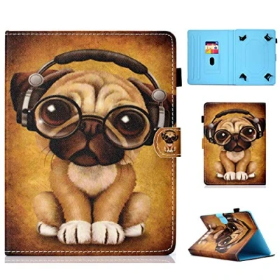 Immagine di HereMore custodia per tablet da 9 a 10,1&quot;, protettiva iPad 9.7 2018, Galaxy A6 10.1/Tab E 9.6, ASUS ZenPad 10, Lenovo TB X103F/Tab 2 A10 70, Huawei MediaPad T3 T5 10/M5 Lite, cane